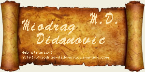 Miodrag Didanović vizit kartica